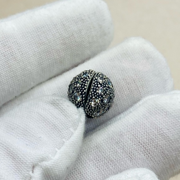 EUC Pandora 791286CZ Sterling Silver Cosmic Stars Clip w/ Clear Zirconia - Picture 5 of 11